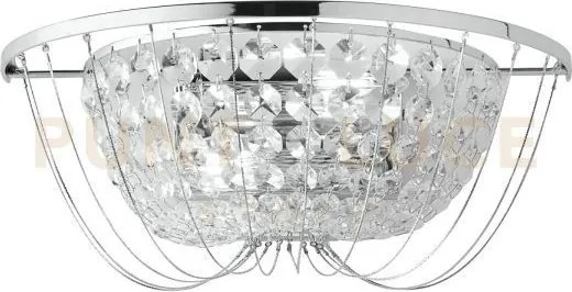 Applique a parete vienna cromo 2 luci attacco e14 35x19,5x13,5cm in...