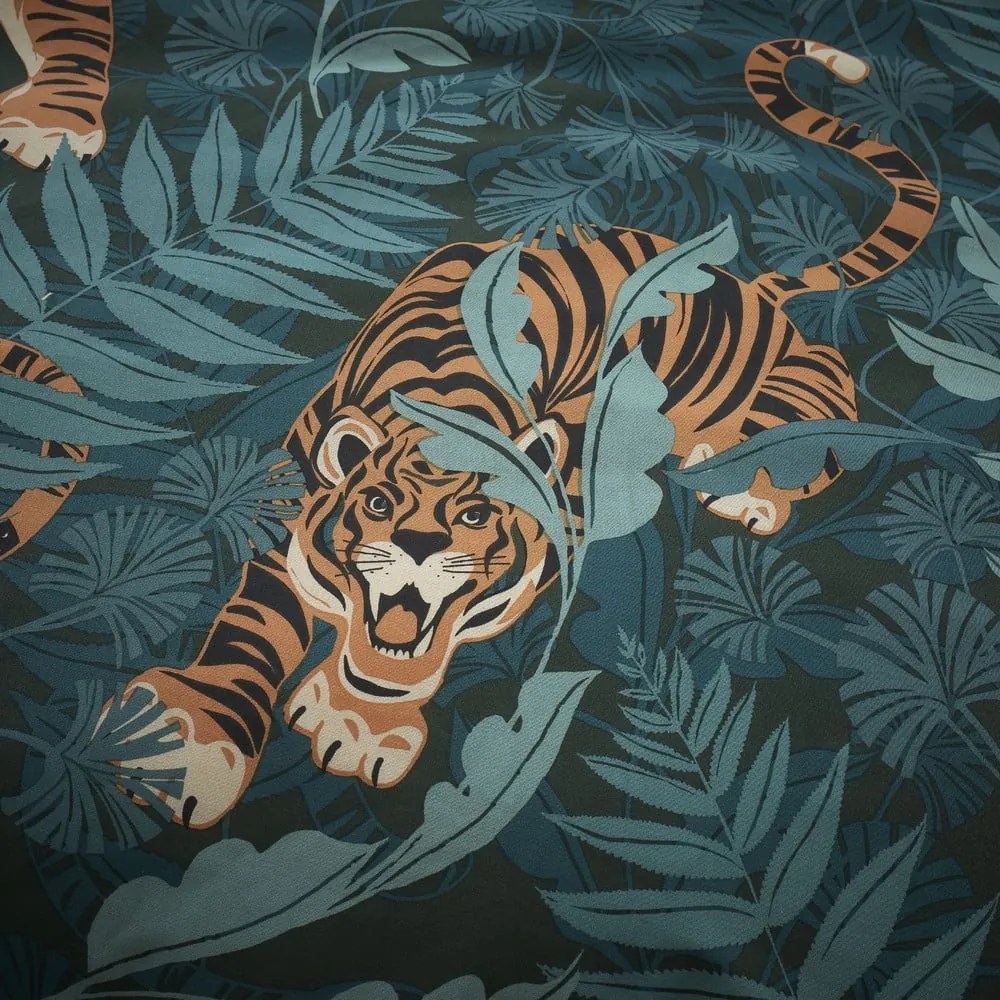 Biancheria da letto marrone-verde per letto matrimoniale 200x200 cm Tropic Tiger Leaf - Catherine Lansfield