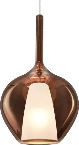 Kalique lampadario sospeso 1 luce attacco e27 doppio vetro satinato...