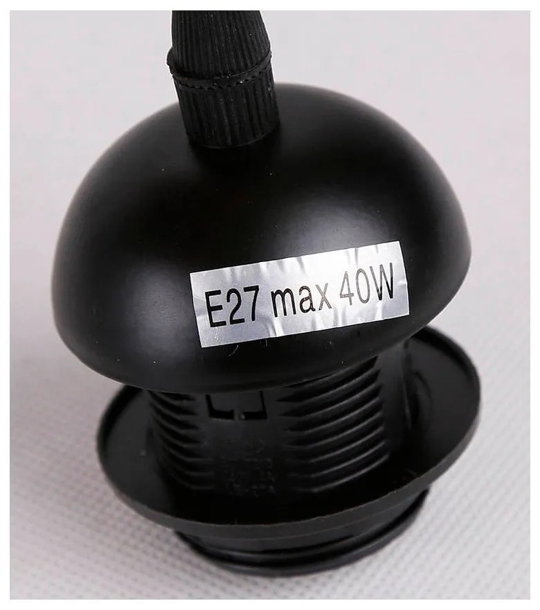 Apparecchio a sospensione nero con paralume in vetro Felis - Candellux Lighting