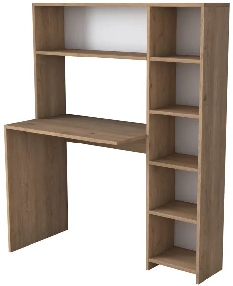 Tavolo da lavoro con mensola RANI 113,2x141,8 cm marrone