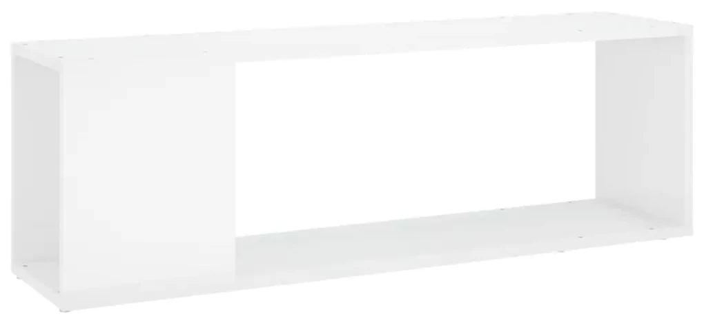 Mobile tv bianco lucido 100x24x32 cm in truciolato