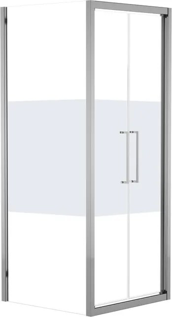 Pannello laterale per box doccia Record L 97 x H 195cm, Sp. 6 mm vetro smerigliato profilo bianco