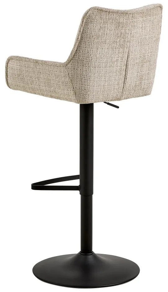 Sgabello da bar beige con altezza regolabile/con braccioli (altezza della seduta 85 cm) Eddie – Actona
