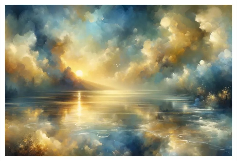 Quadro su tela – Raggi di sole sull’acqua
