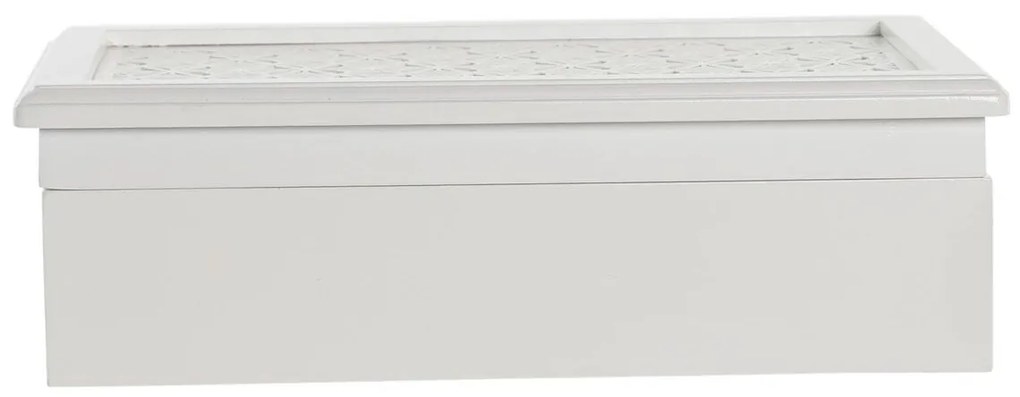 Custodia per orologi DKD Home Decor 29 x 20 x 9 cm Cristallo Bianco Avorio Legno MDF