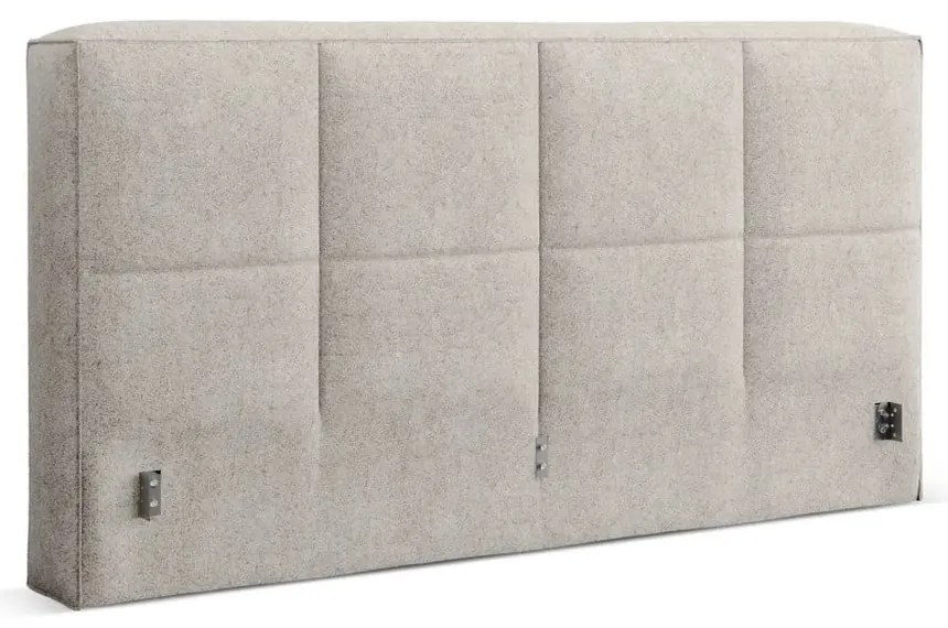 Letto matrimoniale imbottito beige con contenitore con rete inclusa 200x200 cm Simon Darren – Micadoni