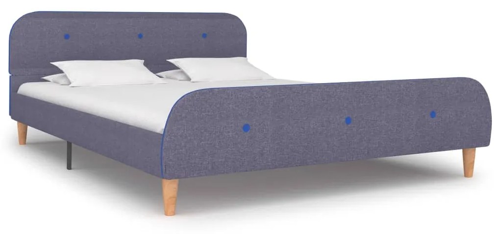 Giroletto Senza Materasso Grigio Chiaro 140x200 Cm Tessuto /