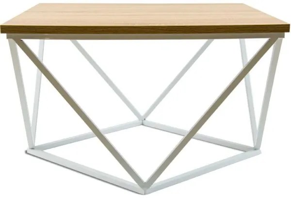 Tavolino CURVED 60x60 cm bianco/beige