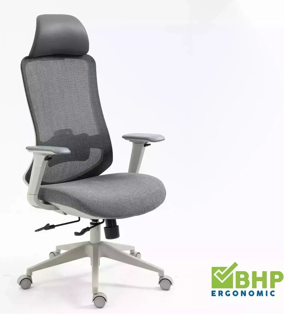 Sedia da ufficio Ergon ergonomica in grigio – 64x49-54x112 cm