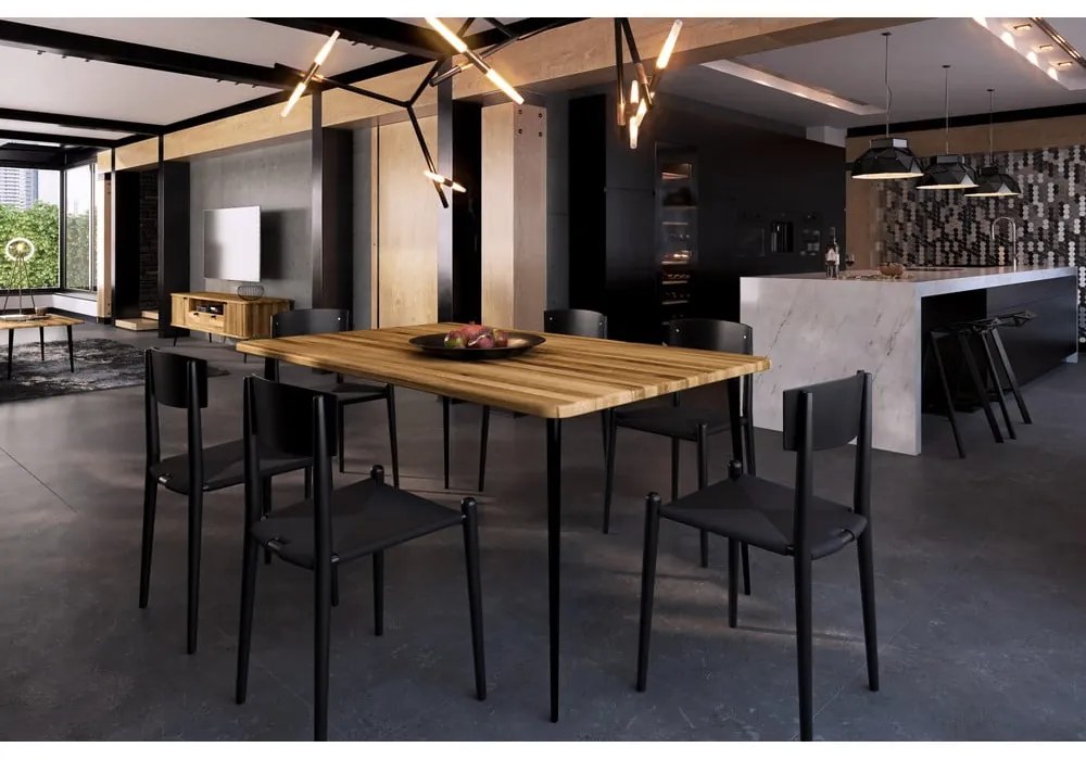 Tavolo da pranzo in rovere 200x90 cm Kula - The Beds