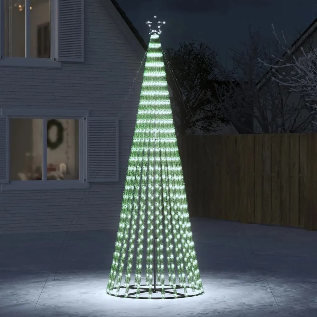 Illuminazione Albero di Natale a Cono con LED 688, 1544, 275 - Varie Dimensioni e Colori, Bianco Freddo / 688LED / 300cm