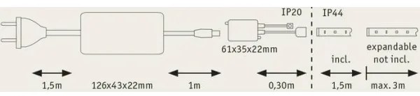 Paulmann 70623 - LED/10W IP44 Striscia da bagno dimmerabile MAXLED 1,5 m 2700-6500K 230V+RC