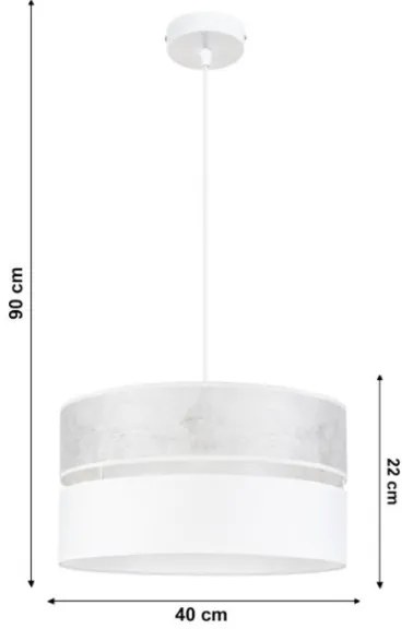 Lampadario su filo LIMA 1xE27/60W/230V bianco