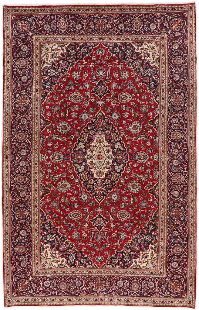 Kashan Tappeto 200x310 (Iran) Annodato A Mano