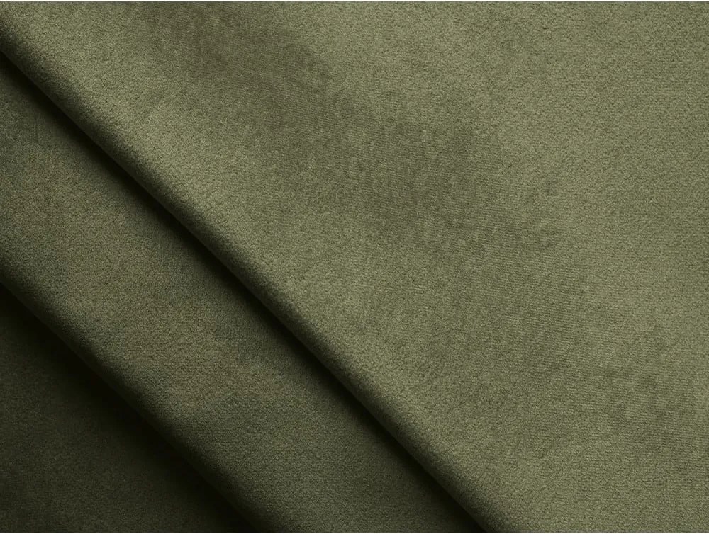 Divano componibile verde chiaro con rivestimento in velluto 285 cm Lokua – Makamii