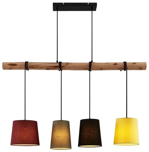 Moskau 4 Lampada a Sospensione Red/Grey/Black/Yellow - Lindby