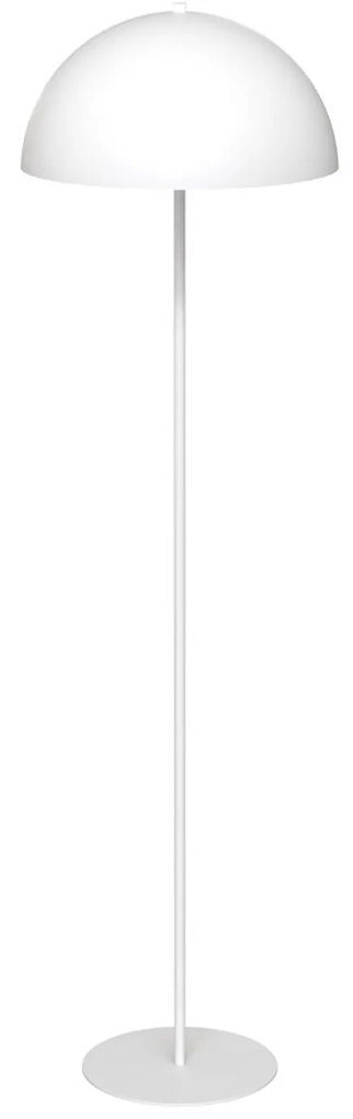 Piantana Moderno Demetra Acciaio Bianco 1 Luce E27 Ip20