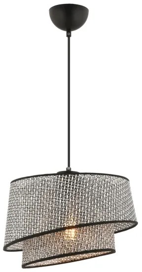 Lampadario a cavo BARETTE 1xE27/60W/230V grigio/nero