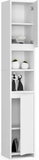 Colonna Da Bagno Multiuso 2 Ante E Vani A Giorno 32x28x180 Serena Bianca