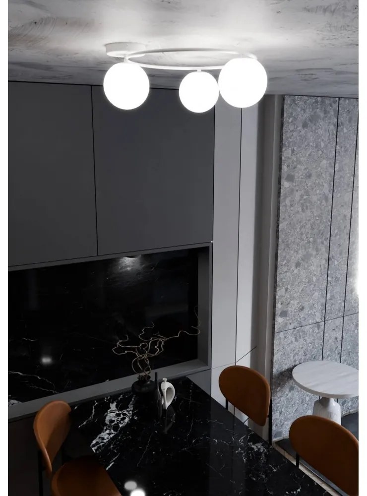 Lampada da soffitto in acciaio SOPRA 3 da interno 3xE14 Colore del corpo Bianco