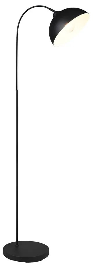 Lampada da terra nera con paralume in metallo (altezza totale 170 cm) Sierra – Trio