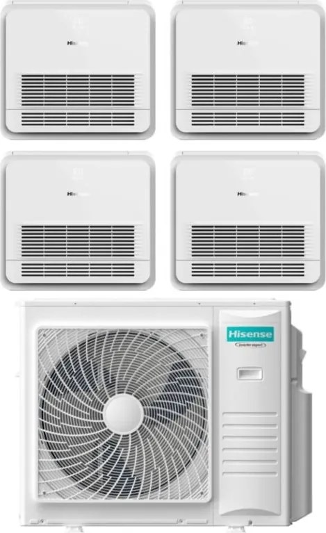 Climatizzatore Condizionatore Hisense Quadri Split Console 9+9+12+12 con 5AMW105U4RQC R-32 Wi-Fi Optional con Telecomando di serie
