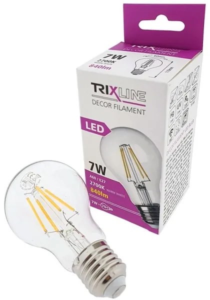 Lampadina LED FILAMENT VINTAGE A60 E27/7W/230V 2700K