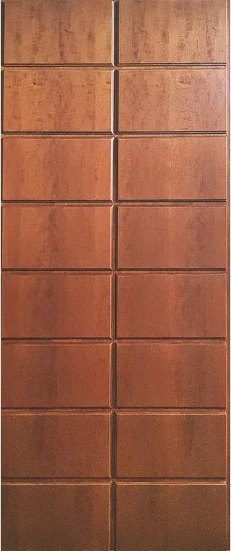 Pannello per porta d'ingresso Regent impiallacciato prodotto senza rivestimento noce L 81  x H 209.5 cm, Sp 18 mm