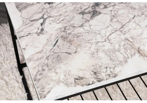 Tavolino ASUDE 43x95 cm nero/bianco