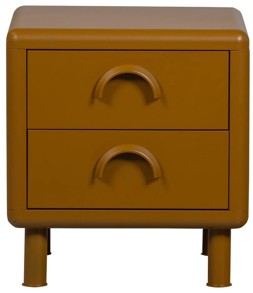 Comodino giallo ocra in metallo Rune – WOOOD