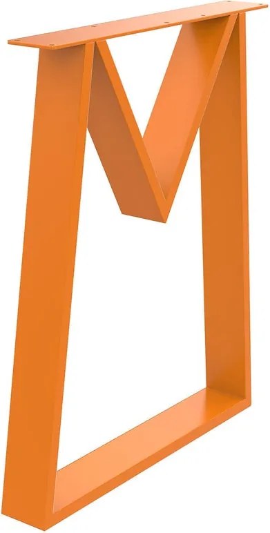 Gamba per mobili STEELMI Wine in acciaio arancione lucido L 60 x P 8 x H 71 cm