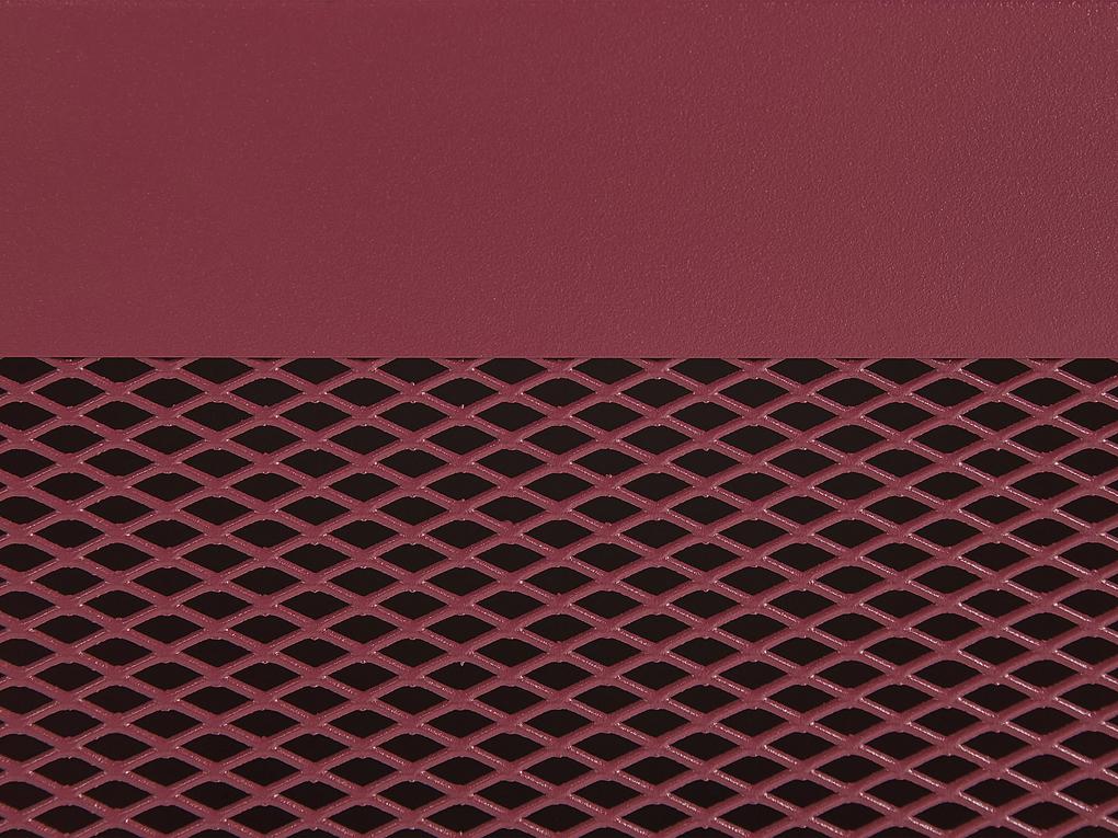 Comodino metallo rosso scuro 45 x 35 cm OSSETT Beliani