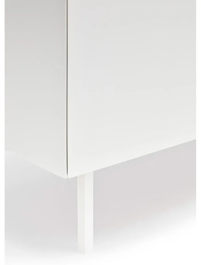 Cassettiera bassa in rovere decorata in bianco e naturale 165x78 cm Arista - Teulat