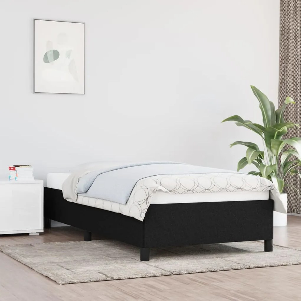 Giroletto Senza Materasso Nero 100x200 Cm İn Tessuto /