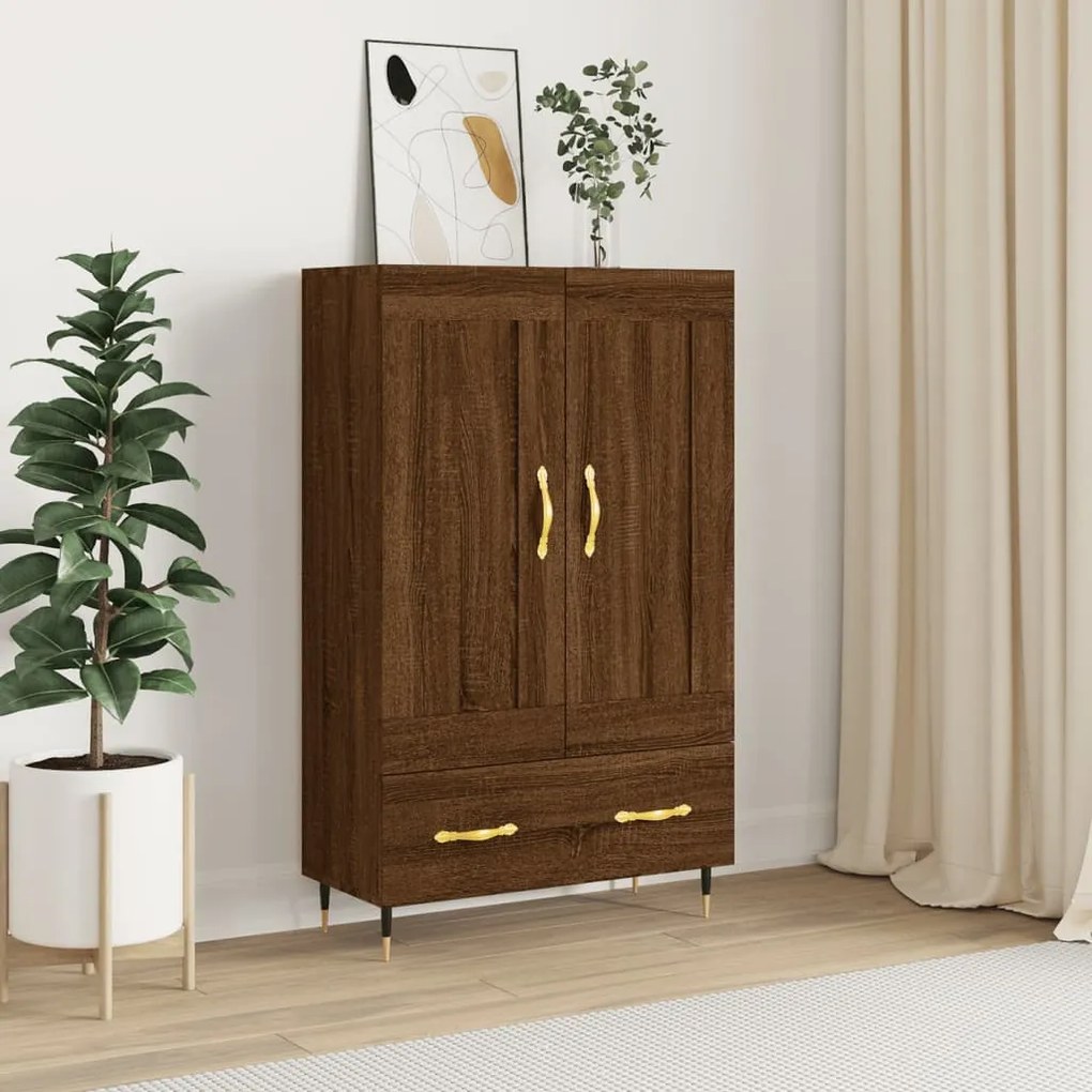 Credenza Rovere Marrone 69,5x31x115 Cm İn Legno Multistrato /