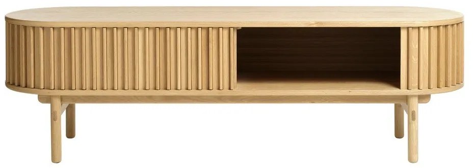 Tavolo TV in rovere di colore naturale 160x48 cm Carno - Unique Furniture