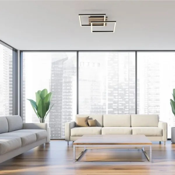 JUST LIGHT. 14053-79 - Plafoniera LED AKUSTIKA LED/15W/230V rovere/nero