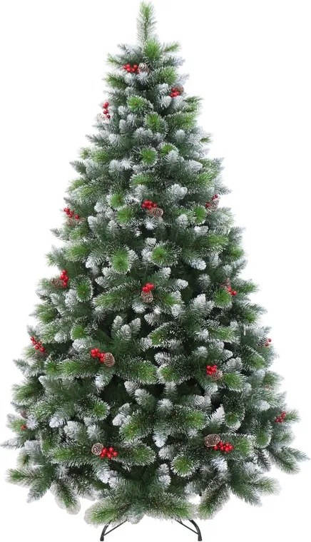 Albero di Natale artificiale PVC verde H 210 cm x ø 125 cm