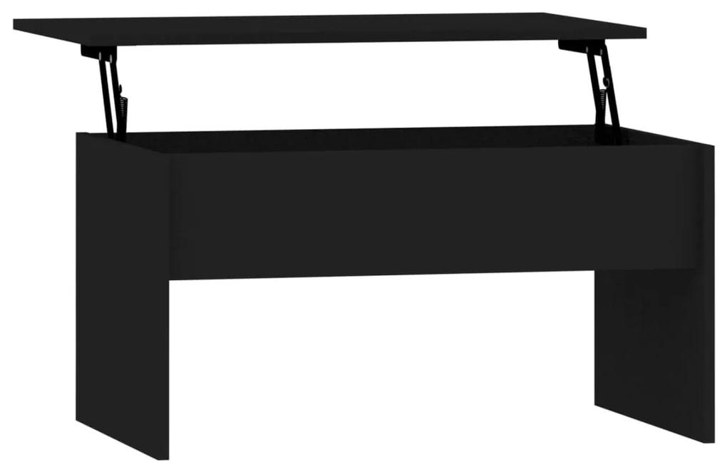 Tavolino da salotto bianco 80x55,5x41,5 cm in legno multistrato