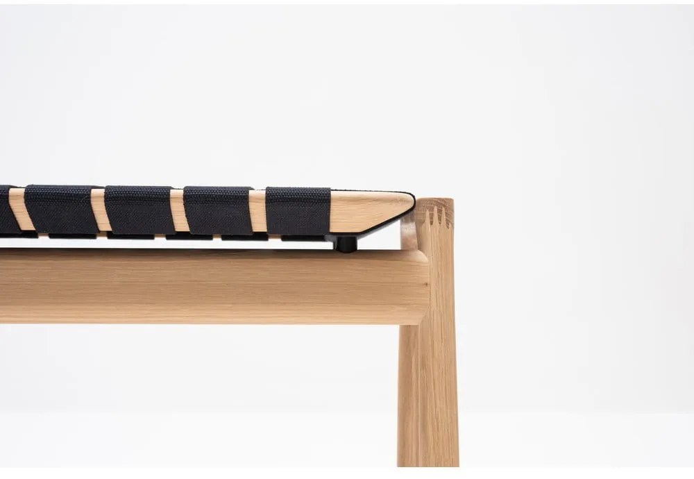 Panchina di colore nero/naturale Klupa - Gazzda