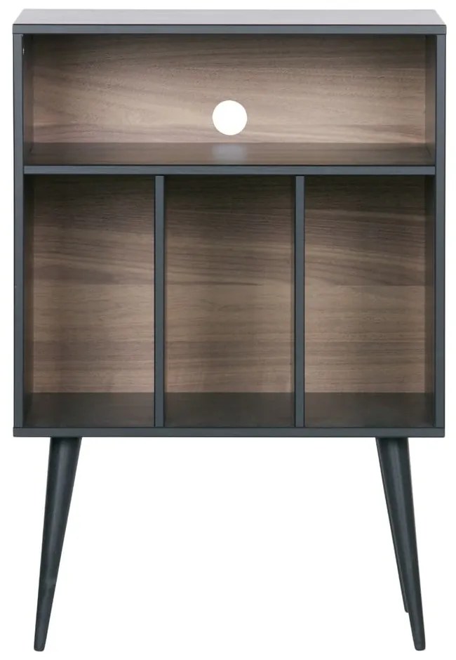 Credenza nera per gramofono in legno di pino 60x83 cmJames - WOOOD