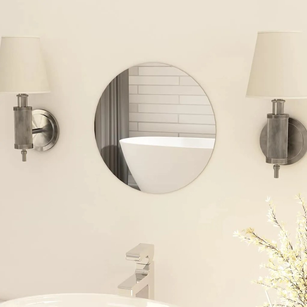Specchio Senza Cornice Rotondo 30 Cm İn Vetro /