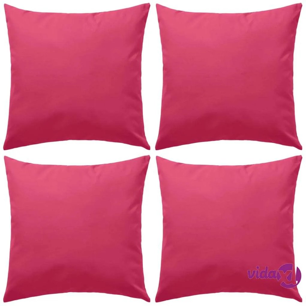 vidaXL Cuscini da Esterno 4 pz 45x45 cm Rosa