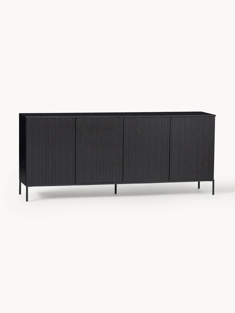 Credenza in legno di pino scanalato Avourio