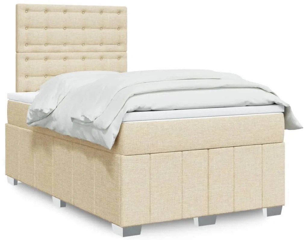 Giroletto A Molle Con Materasso Crema 120x200 Cm İn Tessuto /