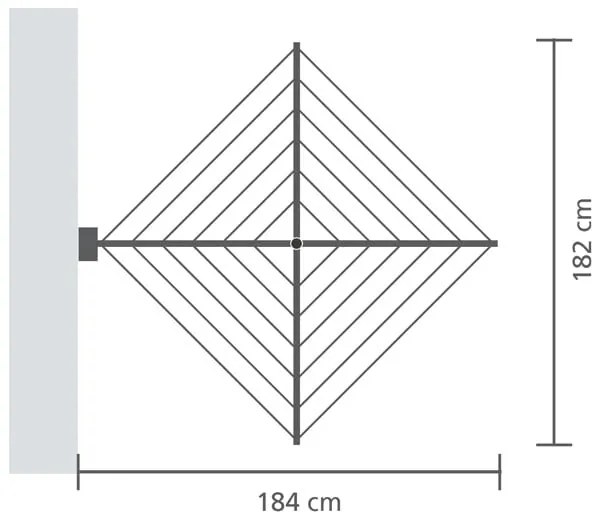 Stendino da giardino da parete WallFix 24m – Brabantia