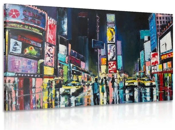 Quadro su tela – New York colorata