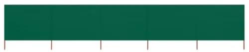 Paravento a 5 Pannelli in Tessuto 600x160 cm Verde