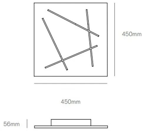 Flat plafoniera 42w 1630lm 3000k black